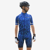 tenue cycliste homme pixel bleue 1