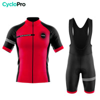 Atuendo de ciclismo de verano rojo - colección Eklïps - Destockage