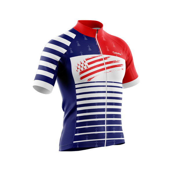 tenue de cyclisme bleu et rouge bretagne 4