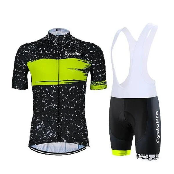 tenue cycliste ete galaxy jaune