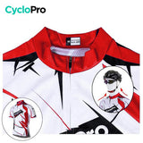 TENUE DE CYCLISTE ROUTE ROUGE - SENSAS+ Tenue de cyclisme été CycloPro 