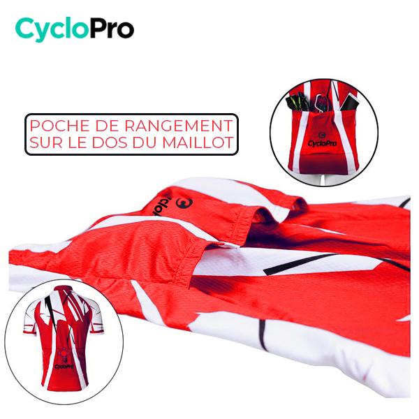 TENUE DE CYCLISTE ROUTE ROUGE - SENSAS+ Tenue de cyclisme été CycloPro 