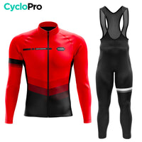 Atuendo de ciclismo de invierno rojo - agilidad - destockage