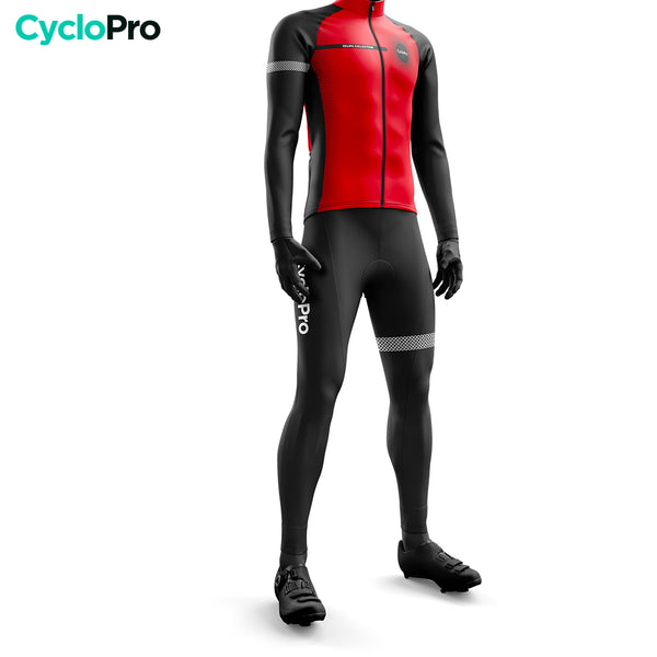 Atuendo de ciclismo de invierno rojo - eklïps