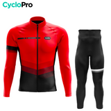 Atuendo de ciclismo de invierno rojo - agilidad