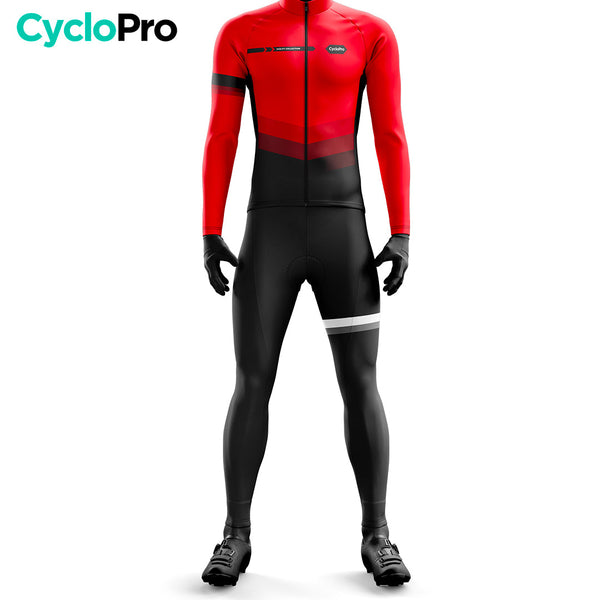 Atuendo de ciclismo de invierno rojo - agilidad - destockage