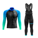 tenue thermique cycliste azure