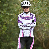 tenue thermique cycliste femme confort violet 5