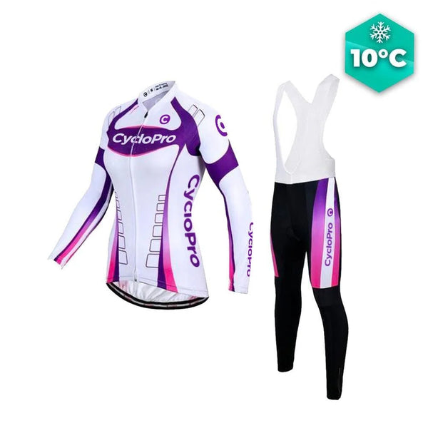 Tenue Vélo Automne Violet - Confort+ tenue automne femme GT-Cycle Outdoor Store Avec bretelles L 