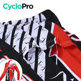 Jersey de ciclismo rojo y negro largo - Invierno - Comfort+