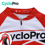 Jersey de ciclismo rojo y negro largo - Invierno - Comfort+