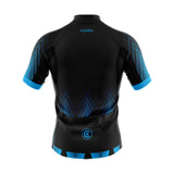 tenue cyclisme bleu ecco maillot dos