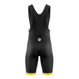 tenue cyclisme jaune ecco cuissard dos