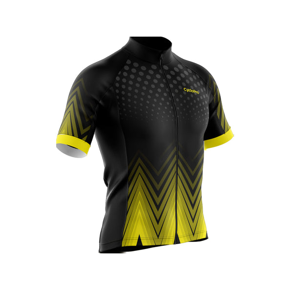 tenue cyclisme jaune ecco maillot 3 4