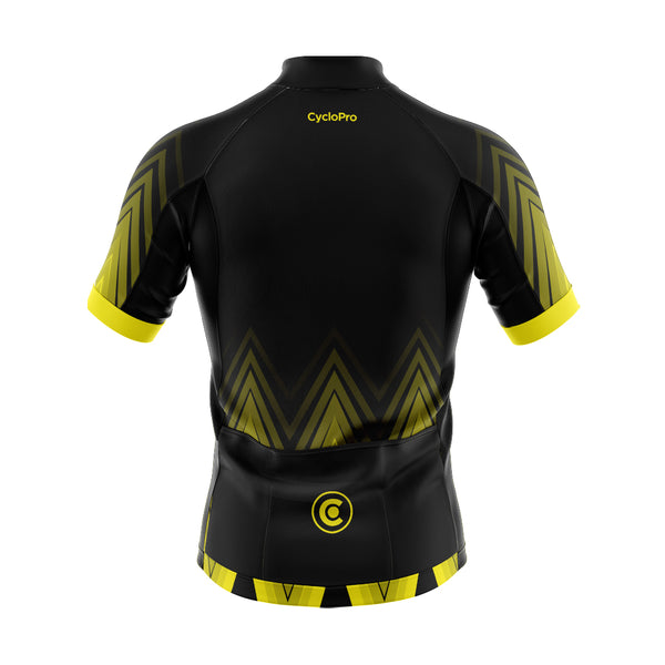 tenue cyclisme jaune ecco maillot dos