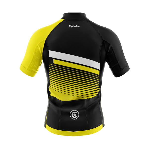 tenue cyclisme jaune turbo maillot dos
