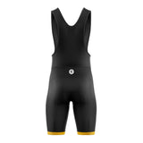 tenue cyclisme noire et jaune solidity cuissard dos