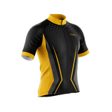 tenue cyclisme noire et jaune solidity maillot 3 4