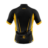 tenue cyclisme noire et jaune solidity maillot dos