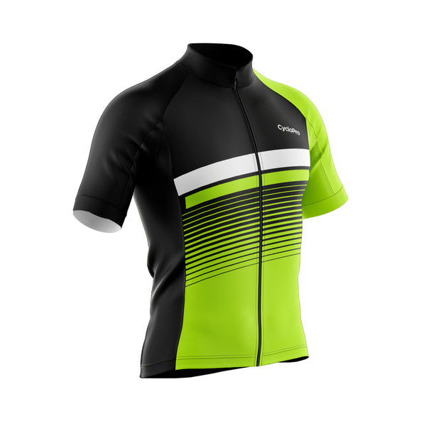 tenue cyclisme noire et jaune turbo maillot 3 4
