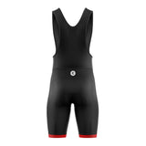 tenue cyclisme noire et rouge speed cuissard dos