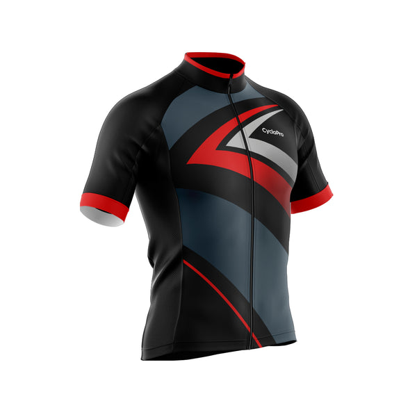 tenue cyclisme noire et rouge speed maillot 3 4