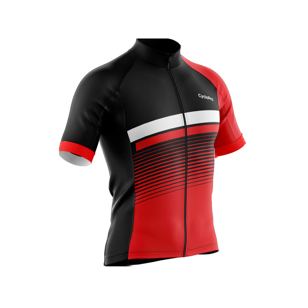 tenue cyclisme rouge turbo maillot 3 4