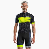 tenue cycliste ete galaxy jaune