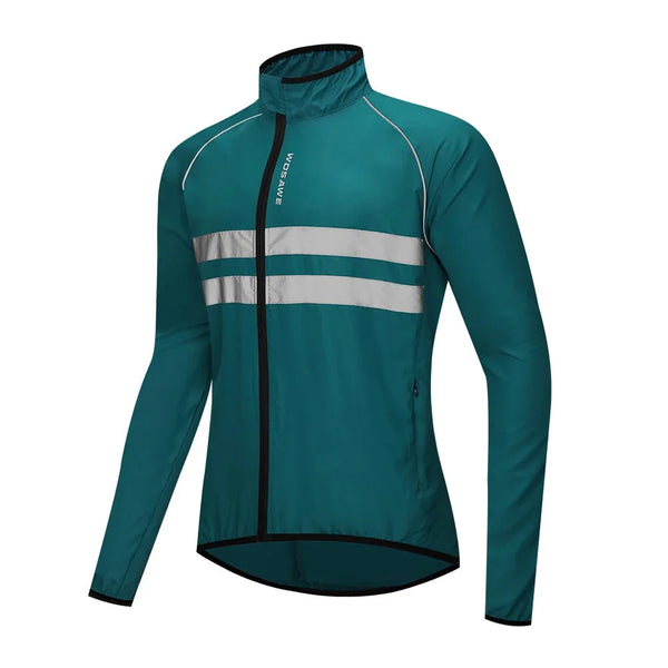 veste coupe vent cyclisme bleue