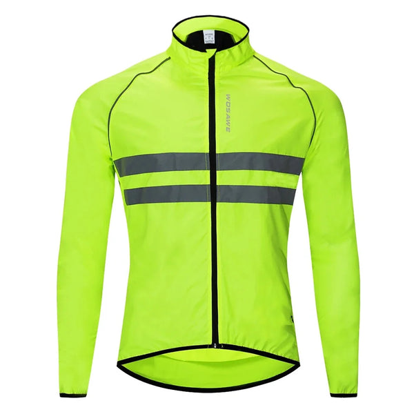 veste coupe-vent cyclisme fluo