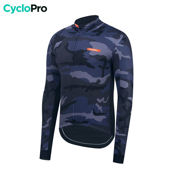 Chaqueta termal de ciclismo azul oscuro - Comandante