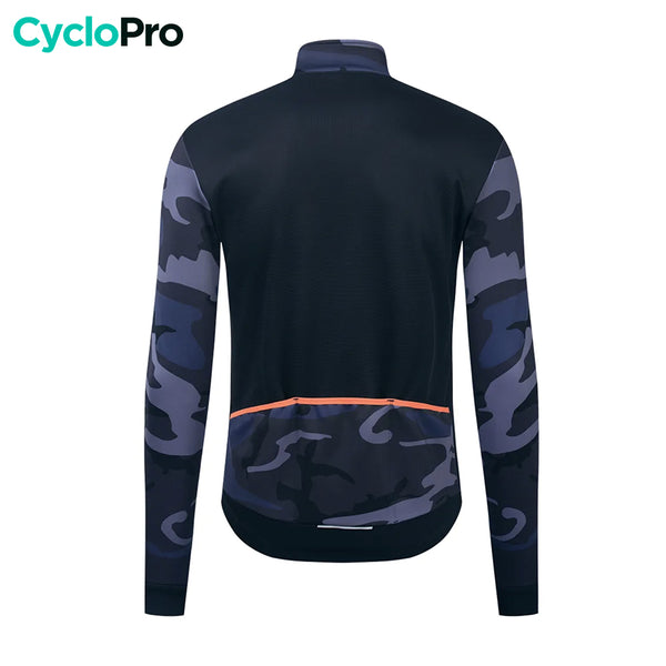 Chaqueta termal de ciclismo azul oscuro - Comandante