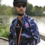 veste thermique cyclisme militaire violet 1