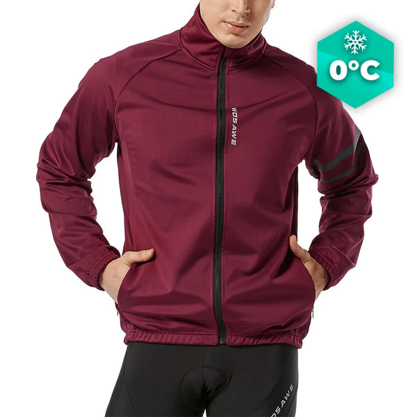 Veste Thermique Cyclisme Rouge - Mountain+ CycloPro M 