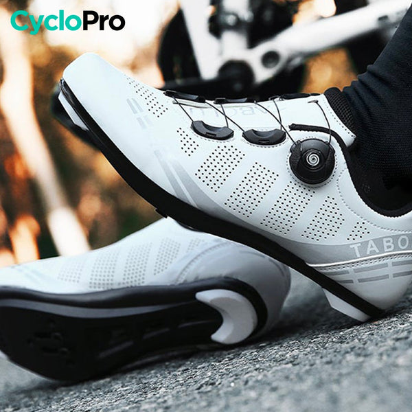 Chaussures vélo de route blanches - Road+ chaussures de route CycloPro 