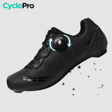 Chaussures Route/VTT Noires - Plate+ Chassures plates vélo CycloPro 