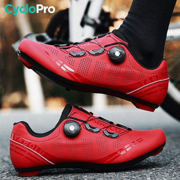 Chaussures vélo de route rouge - Road+ chaussures de route CycloPro 