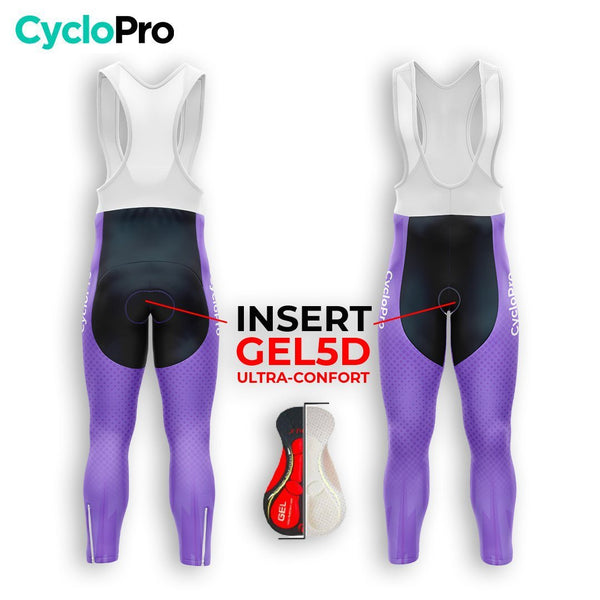 COLLANT CYCLISTE AUTOMNE HOMME VIOLET - SPEED+ cuissard long homme GT-Cycle Outdoor Store 