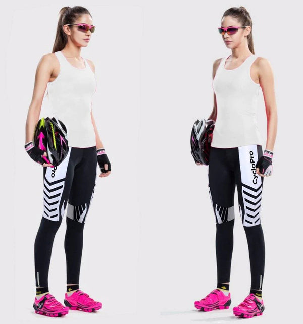 COLLANT CYCLISTE HIVER POUR FEMME - CONFORT+ - DESTOCKAGE collant thermique femme CycloPro 