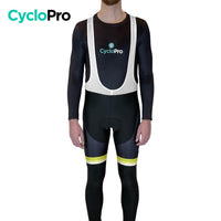 COLLANT CYCLISTE JAUNE ÉVASION+ - AUTOMNE - HOMME cuissard long homme GT-Cycle Outdoor Store XS Avec Bretelles 