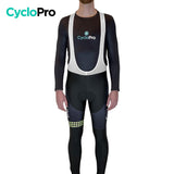 COLLANT CYCLISTE JAUNE LIBERTY+ - HIVER collant thermique homme Cyclo Pro XS Avec Bretelles 