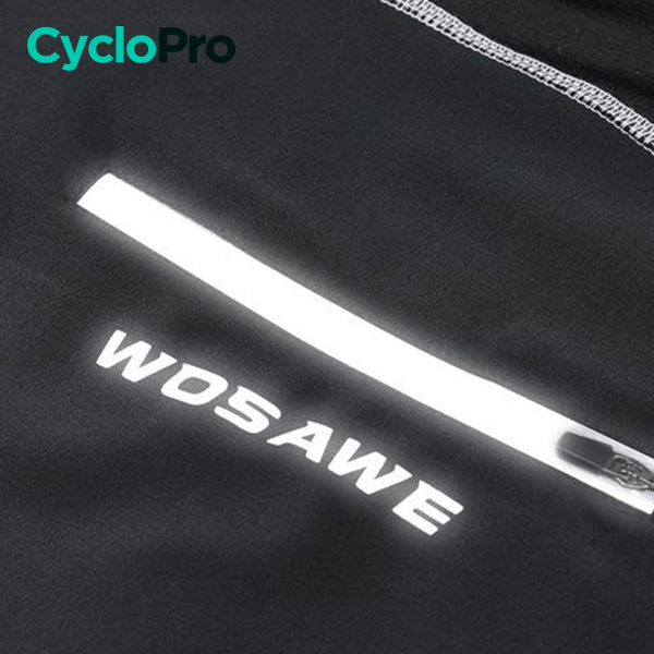 COLLANT CYCLISTE LISERE BLANC - AUTOMNE - HOMME Cuissard long pour cycliste homme CycloPro 