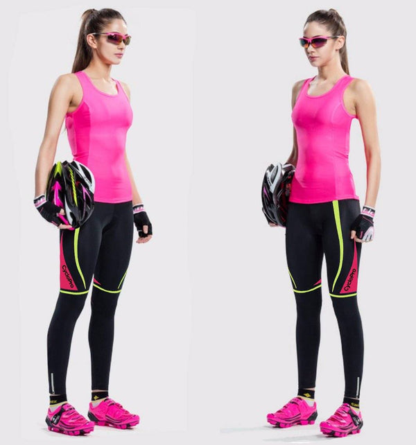 COLLANT CYCLISTE POUR FEMMES AUTOMNE ROSE - OPTIMUM+ Collant automne femme CycloPro 
