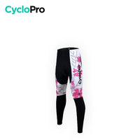 COLLANT CYCLISTE POUR FEMMES HIVER - FLEURS PASSION Collant automne femme CycloPro Sans XS 