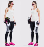 COLLANT CYCLISTE POUR FEMMES NOIRE ET BLANC - AUTOMNE Collant cyclisme femme CycloPro 