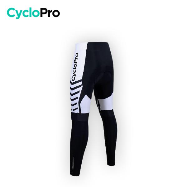 COLLANT CYCLISTE POUR FEMMES NOIRE ET BLANC - AUTOMNE Collant cyclisme femme CycloPro 