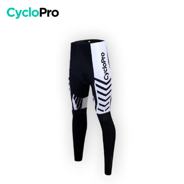 COLLANT CYCLISTE POUR FEMMES NOIRE ET BLANC - AUTOMNE Collant cyclisme femme CycloPro Sans S 