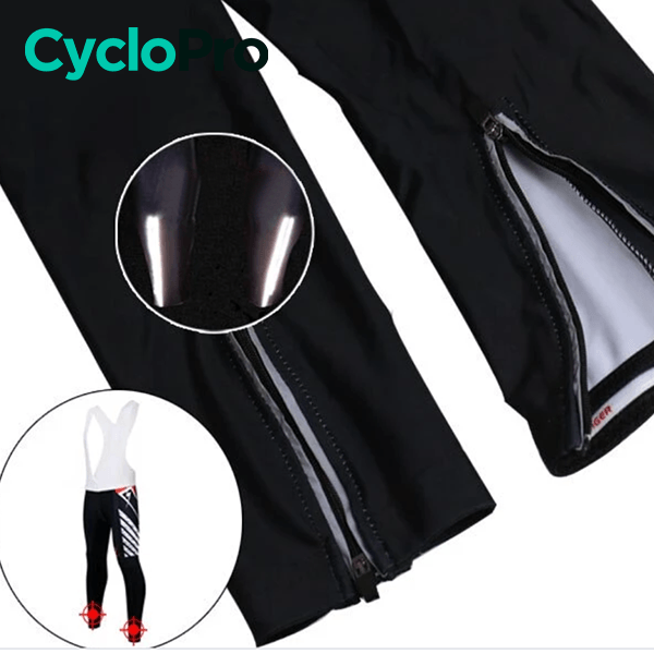 COLLANT CYCLISTE POUR FEMMES NOIRE ET ROSE - HIVER collant thermique femme GT-Cycle Outdoor Store 