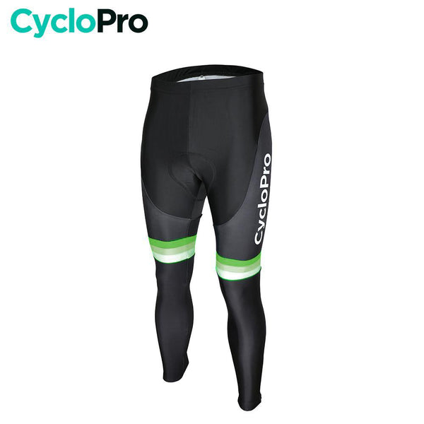 COLLANT CYCLISTE VERT ÉVASION+ - HIVER collant thermique homme GT-Cycle Outdoor Store XS Sans Bretelles 
