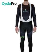 COLLANT CYCLISTE VERT LIBERTY+ - HIVER - DESTOCKAGE collant thermique homme GT-Cycle Outdoor Store XS Avec Bretelles 